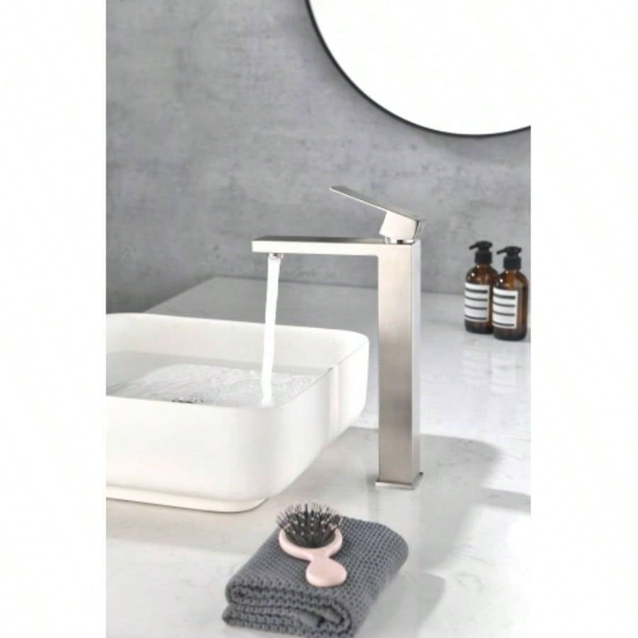 Single handle bathroom sink faucet, bathroom sink vanity faucet with supply hose
