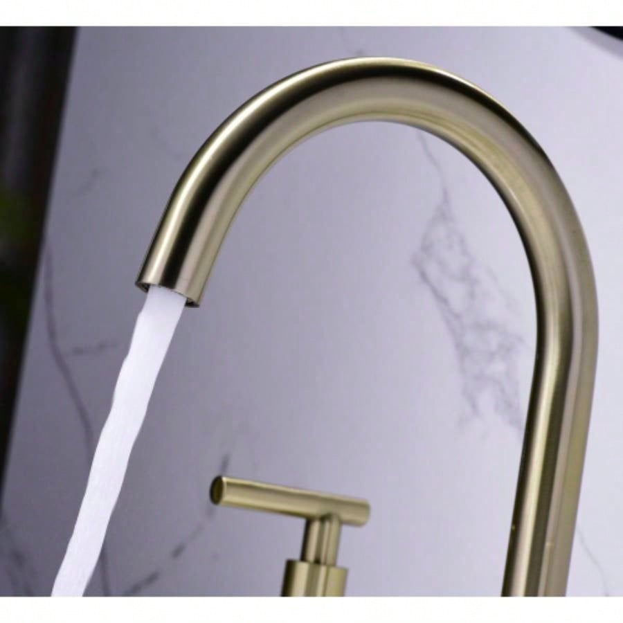 Two Handle High Widespread Bathroom Sink Faucet 3 Hole