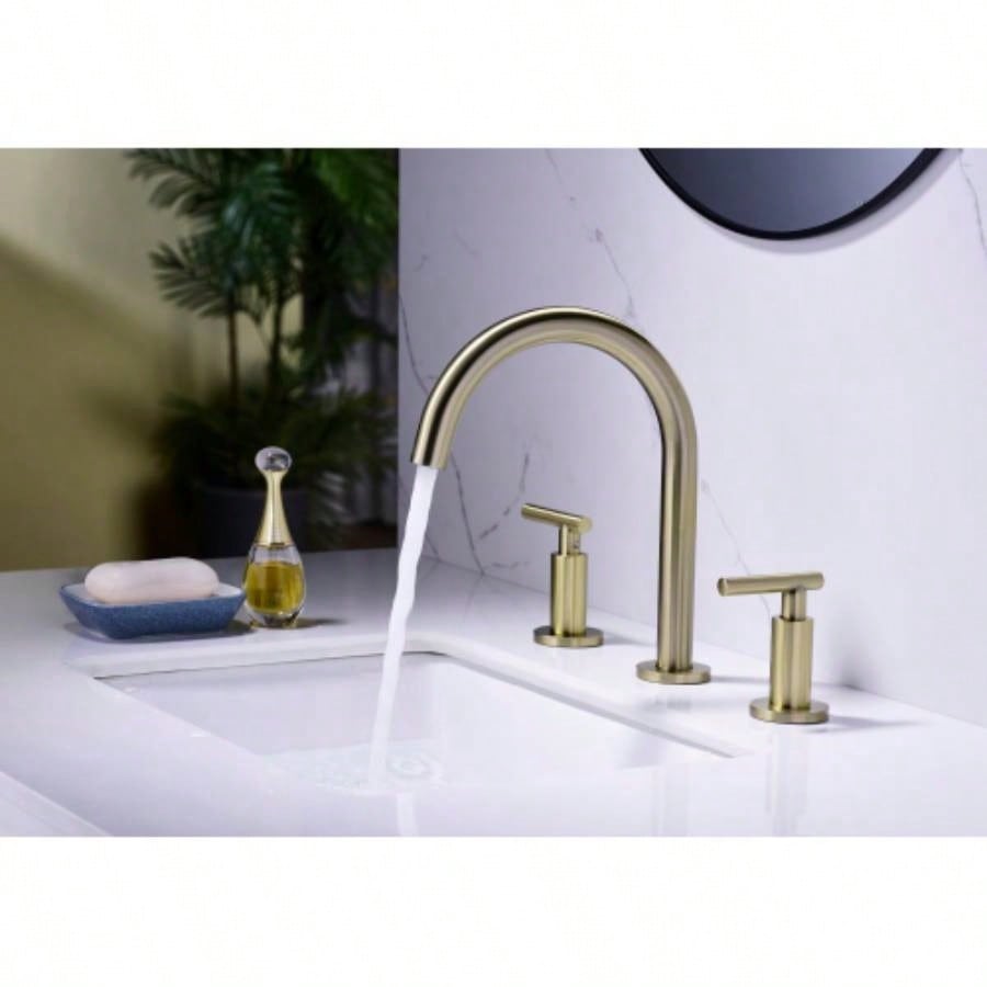 Two Handle High Widespread Bathroom Sink Faucet 3 Hole