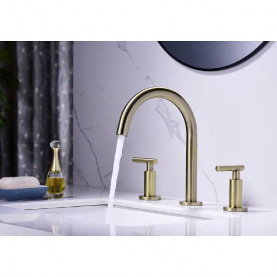 Two Handle High Widespread Bathroom Sink Faucet 3 Hole