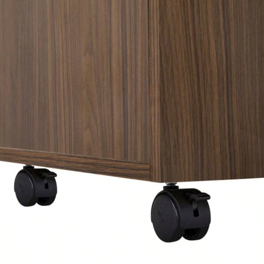 2 IN 1 Multi - use Litter Box Enclosure, Modern Walnut Side Table with Storage, Buffet Cabinet Side Board