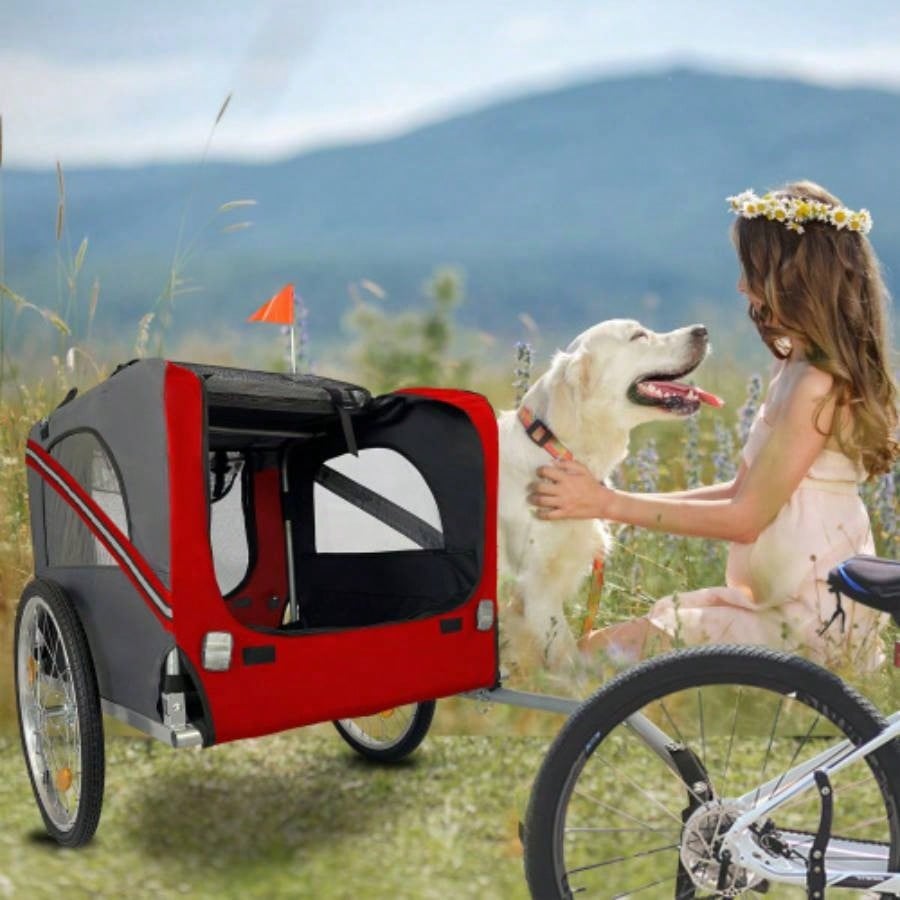 Outdoor Heavy Duty Foldable Utility Pet Stroller Dog Carriers Trailer