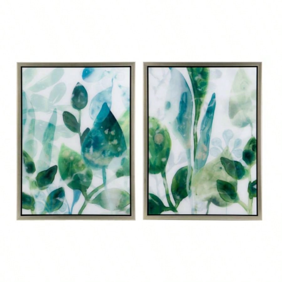 19x 25.5 Framed Printed Acrylic Decorative Wall Art, Wall Decor Living Room Bedrrom Entryway Office, Set of 2