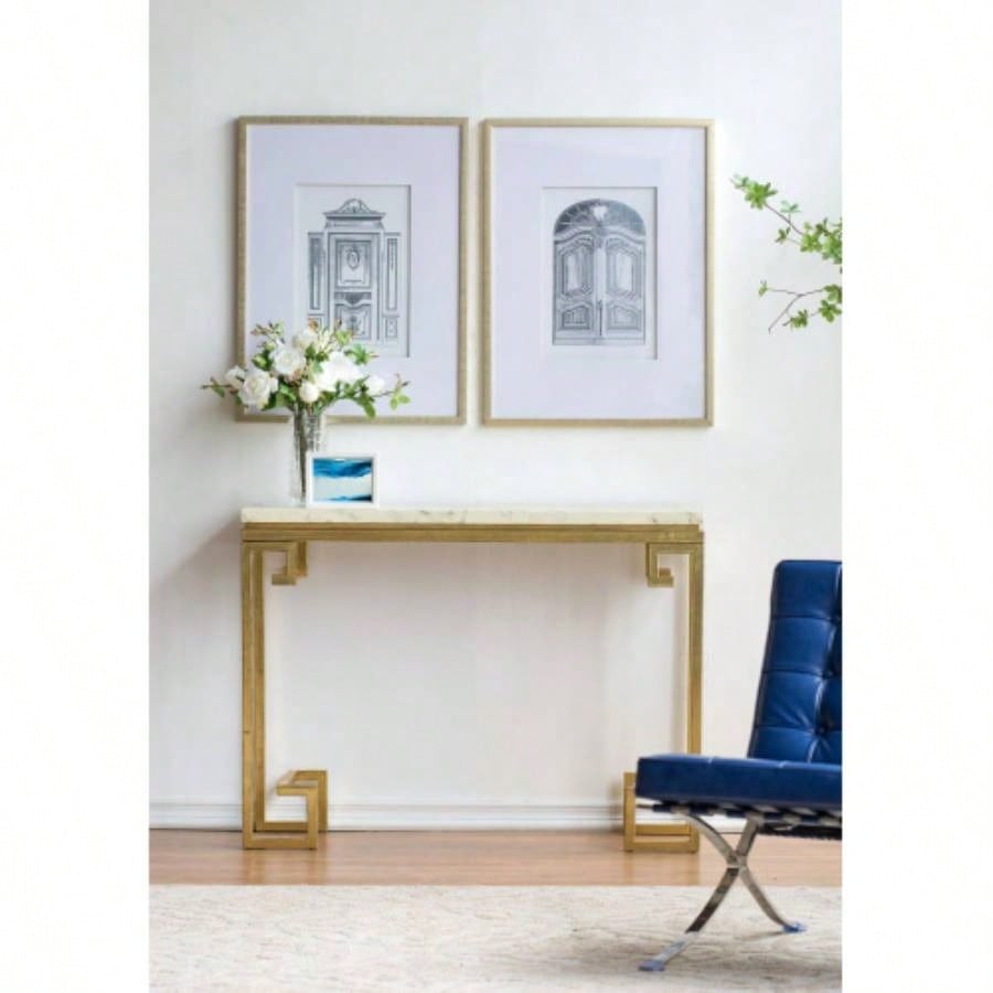 Set of 2 Pencil Architectual Wall Art, Wall Decor Accent, 24x 32