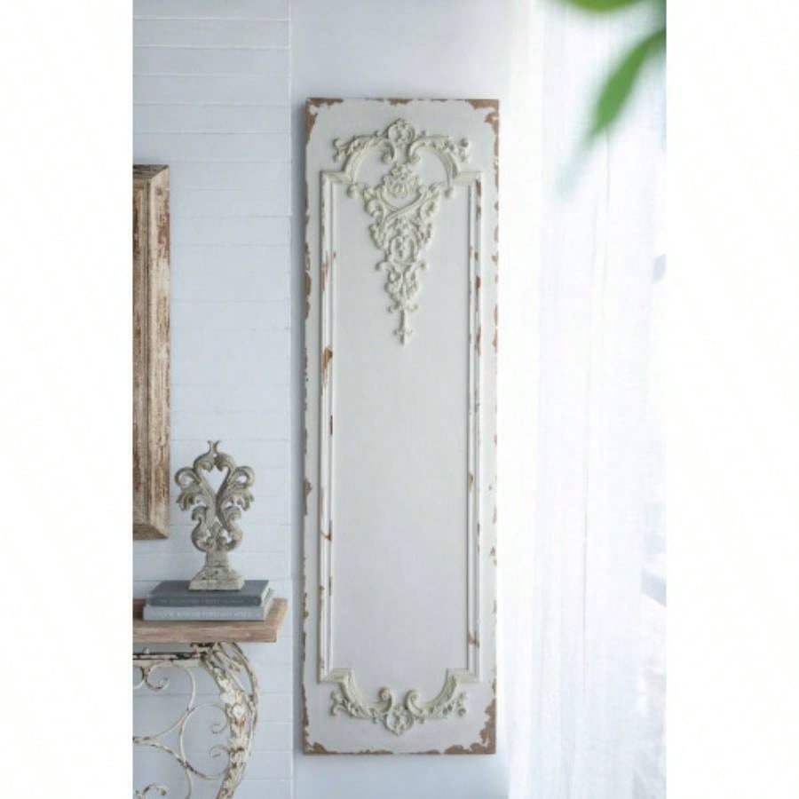 Set of 3 Large White Wall Art Panel, Rectangle Wall Sculpture, Wall Dcor Living Room Dining Room Office Bedroom, 21x 71