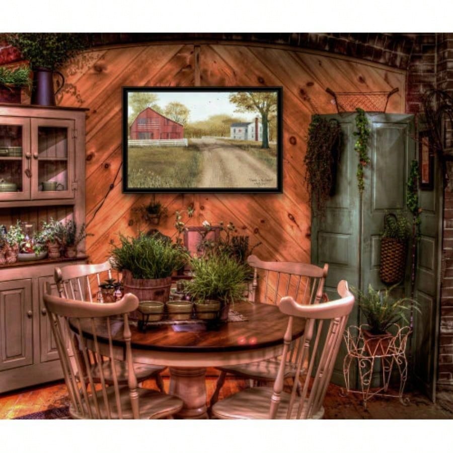 Trendy Decor 4U Summer in Country Framed Wall Art, Modern Home Decor Framed Print Living Room, Bedroom Farmhouse Wall Decoration by Billy Jacobs