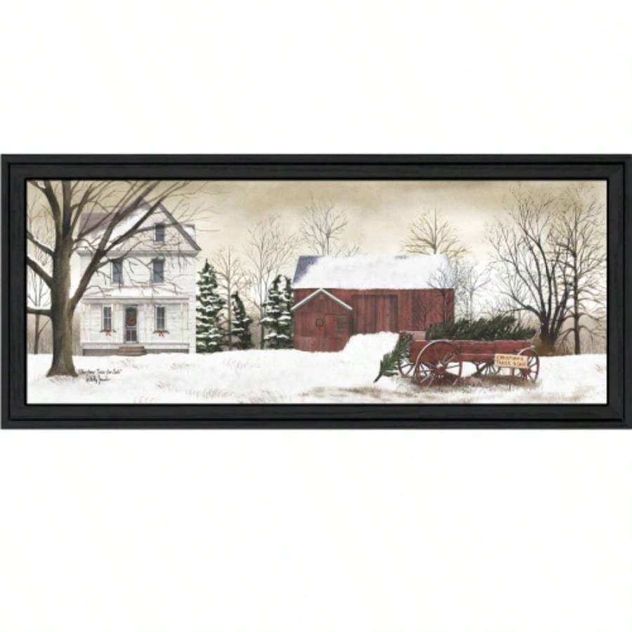 Trendy Decor 4U Trees Framed Wall Art, Modern Home Decor Framed Print Living Room, Bedroom Farmhouse Wall Decoration by Billy Jacobs