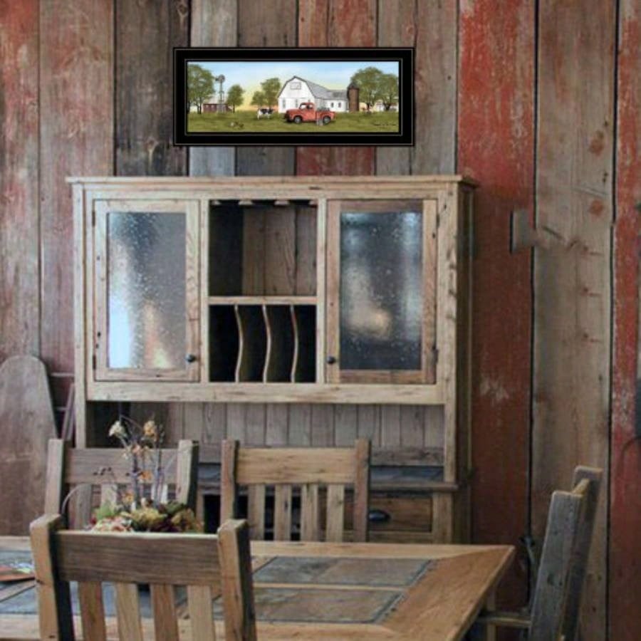 Trendy Decor 4U Summer on Farm Framed Wall Art, Modern Home Decor Framed Print Living Room, Bedroom Farmhouse Wall Decoration by Billy Jacobs