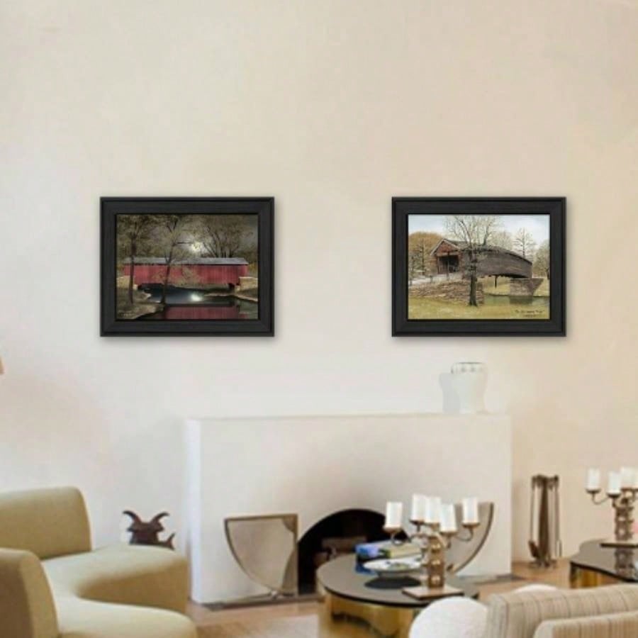 Trendy Decor 4U Bridges Framed Wall Art, Modern Home Decor Framed Print Living Room, Bedroom Farmhouse Wall Decoration by Billy Jacobs