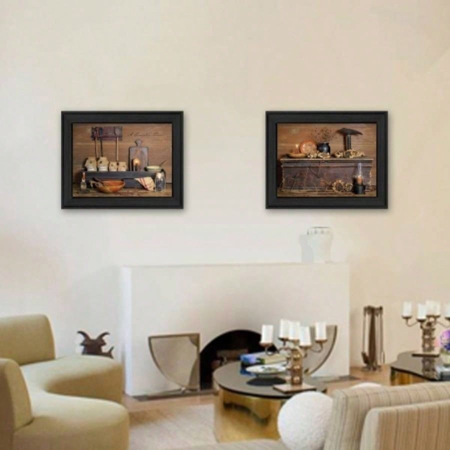 Trendy Decor 4U Rustic Framed Wall Art, Modern Home Decor Framed Print Living Room, Bedroom Farmhouse Wall Decoration by Billy Jacobs