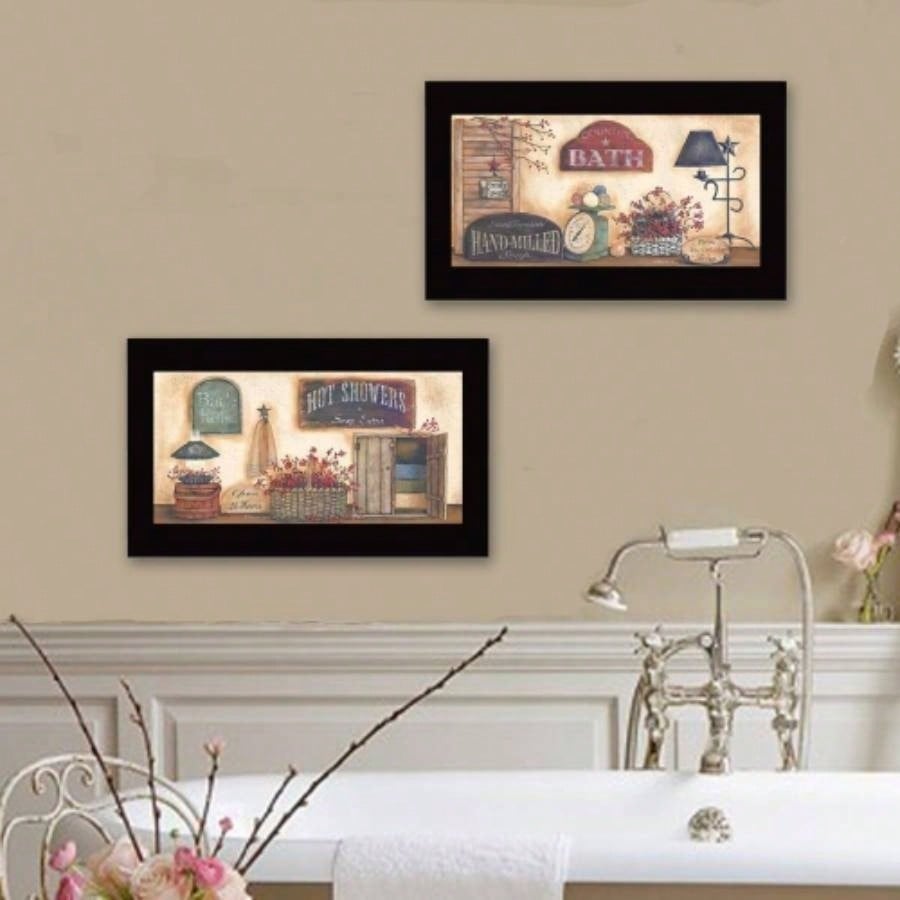 Trendy Decor 4U Bath Framed Wall Art, Modern Home Decor Framed Print Living Room, Bedroom Farmhouse Wall Decoration by Pam Britton