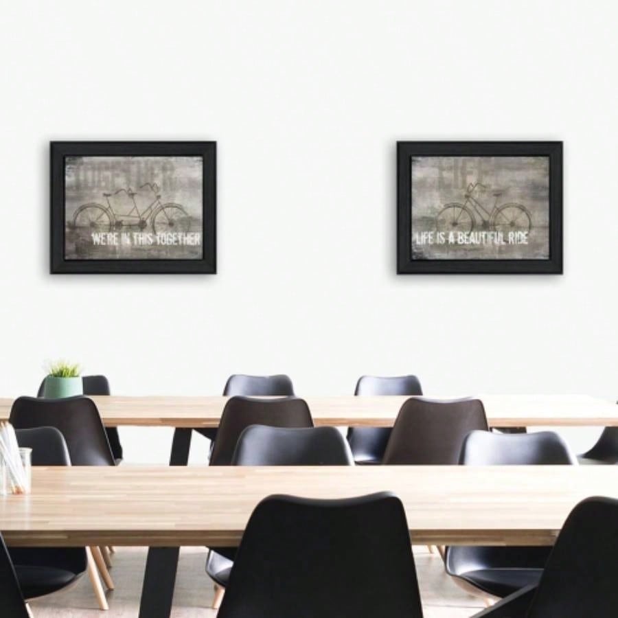 In this Together 2 - Piece Vignette By Marla Rae, Printed Wall Art, Ready To Hang Framed Poster, Black Frame