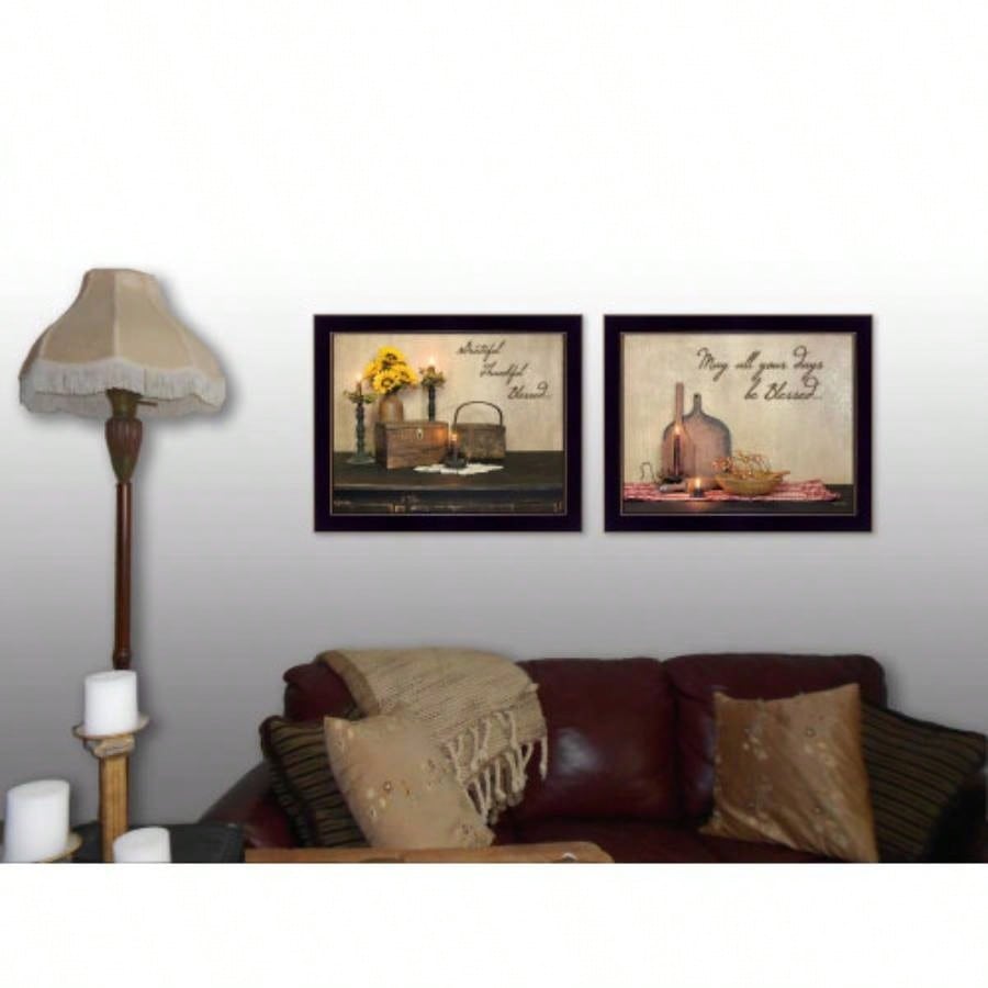 Twice 2 - Piece Vignette By Susan Boyer, Printed Wall Art, Ready To Hang Framed Poster, Black Frame
