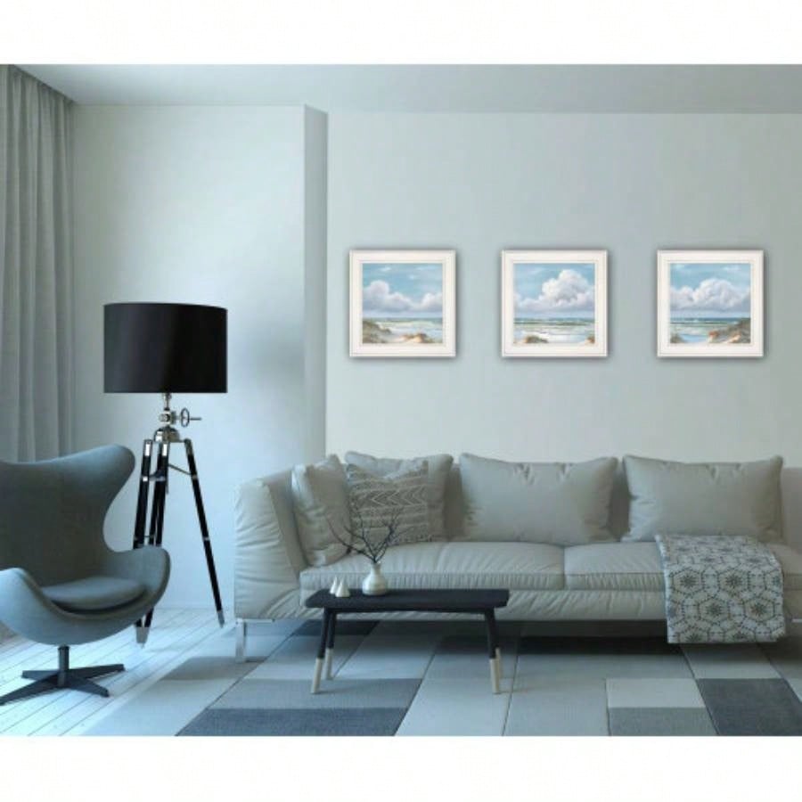 Trendy Decor 4U Beautiful Day I, III Framed Wall Art, Modern Home Decor 3 Piece Vignette Living Room, Bedroom Farmhouse Wall Decoration by Georgia Janisse