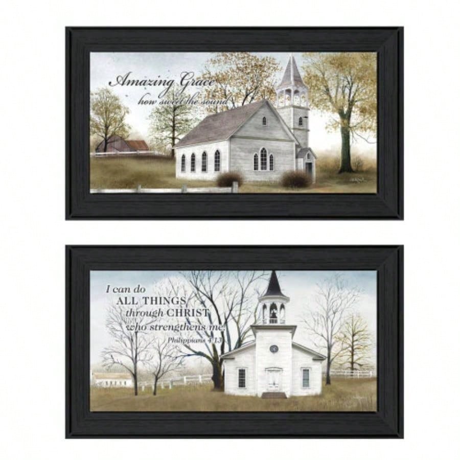 Trendy Decor 4U Grace Framed Wall Art, Modern Home Decor Framed Print Living Room, Bedroom Farmhouse Wall Decoration by Billy Jacobs