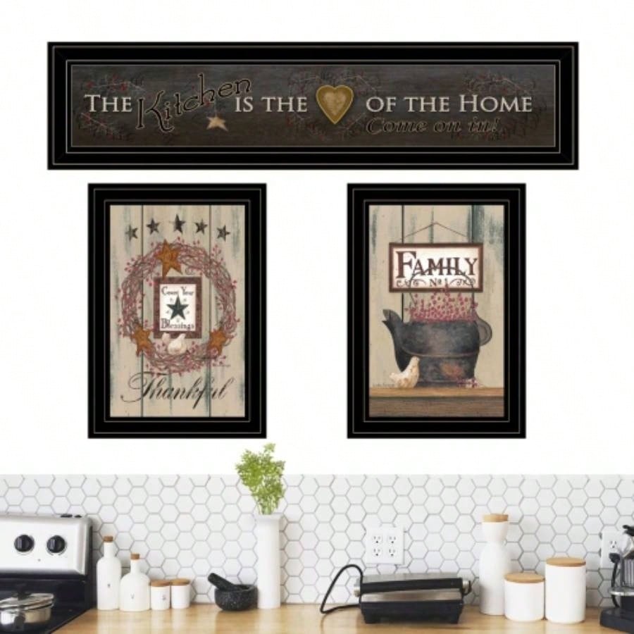 Kitchen vignette 3 - Piece By Trendy Decor 4U, Black Frame