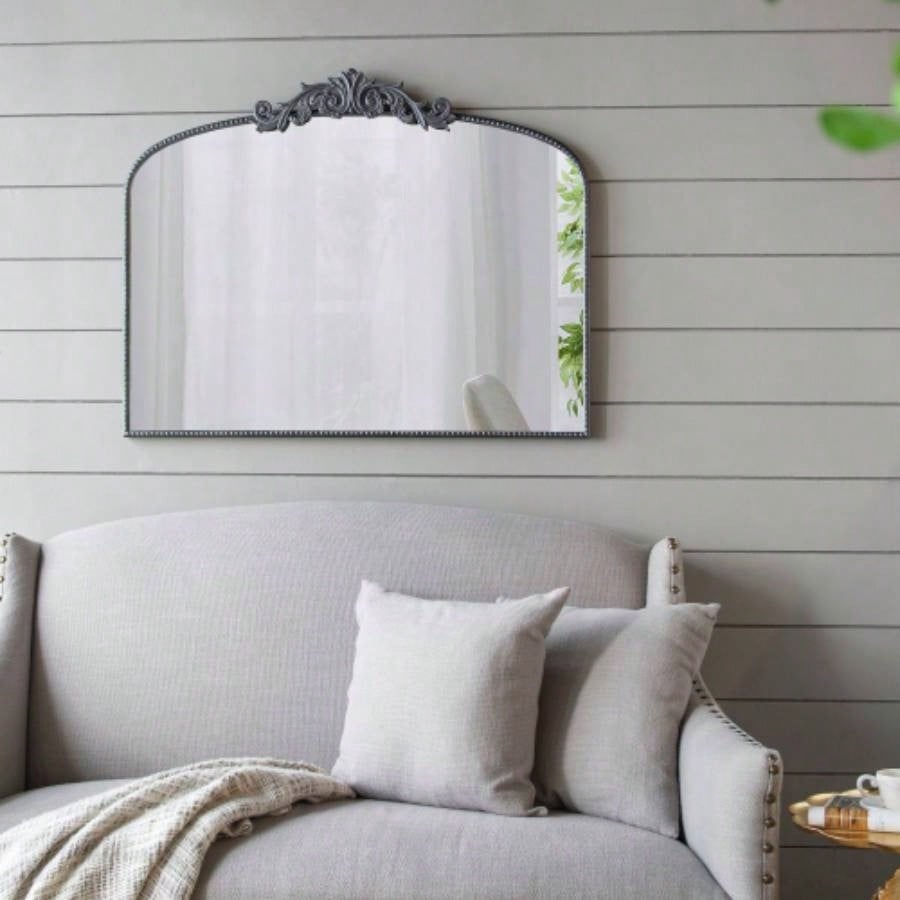 24x 42 Gold Arch Mirror, Baroque Inspired Wall Decor Bathroom Bedroom Living Room