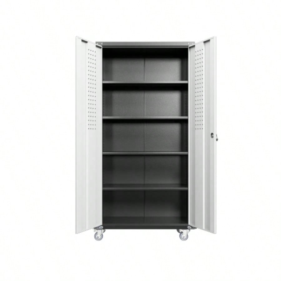 Garage Storage Cabinets with Locking Doors and 4 Adjustable Shelves