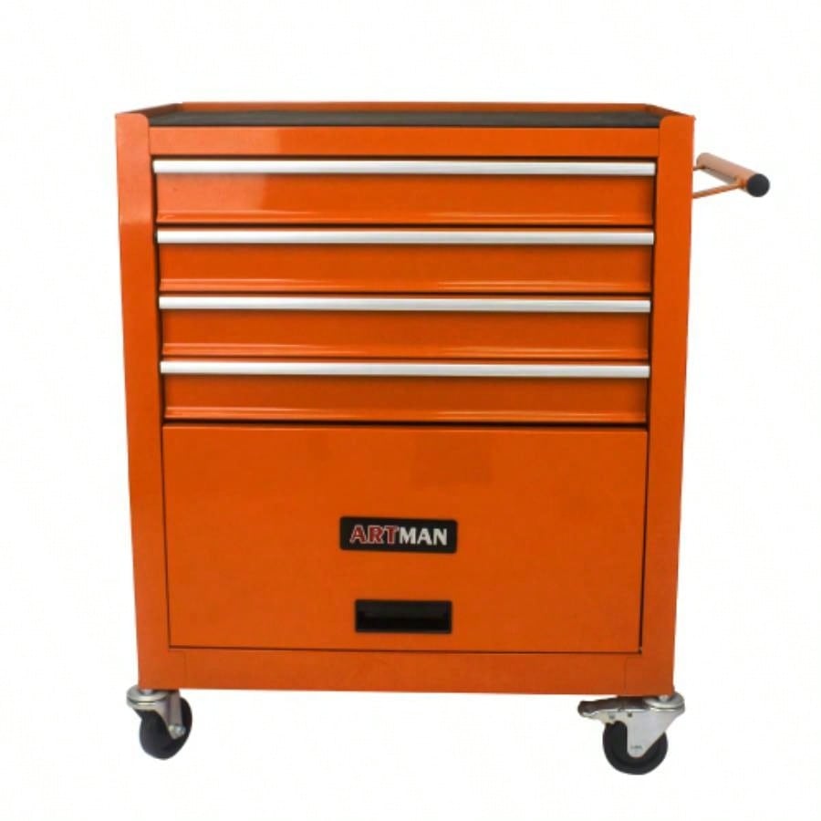 4 DRAWERS MULTIFUNCTIONAL CART WITH WHEELS - BLUE