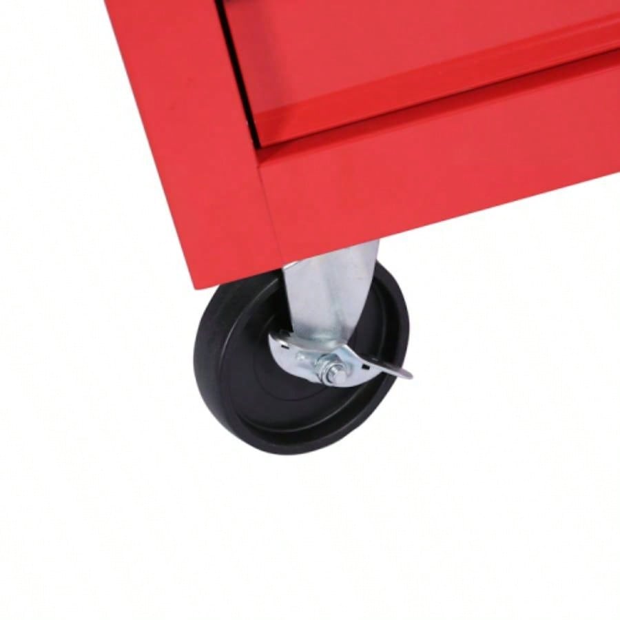 DRAWERS MULTIFUNCTIONAL CART WITH WHEELS - RED