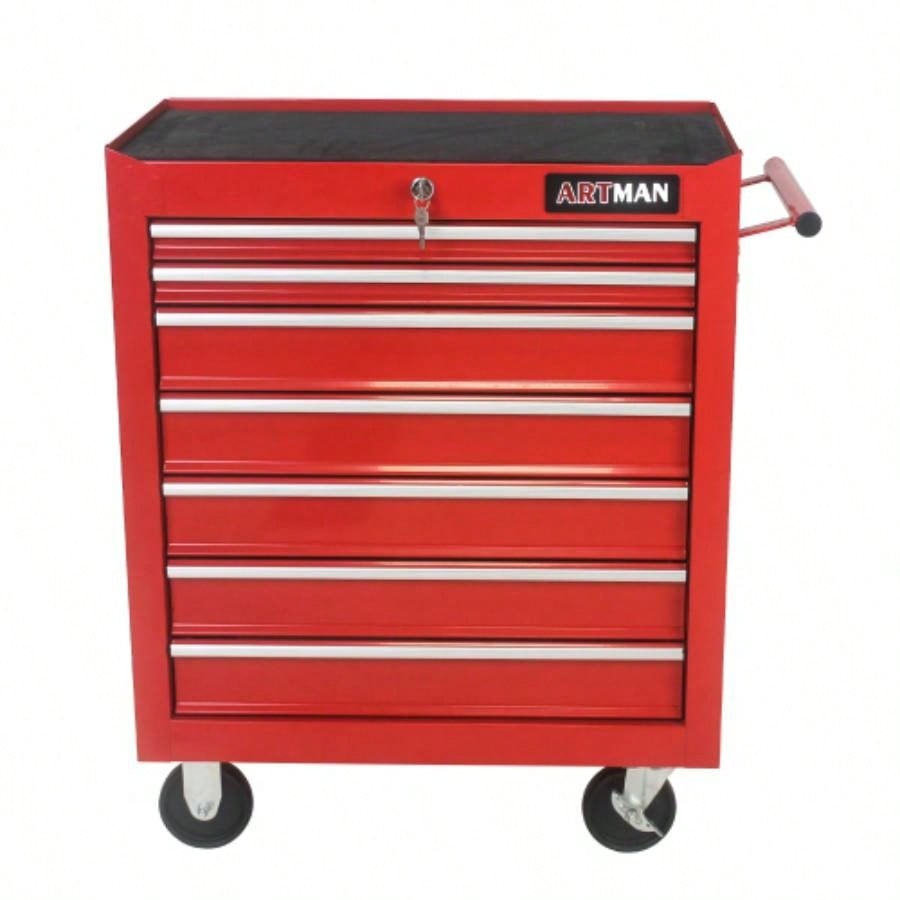 DRAWERS MULTIFUNCTIONAL CART WITH WHEELS - RED