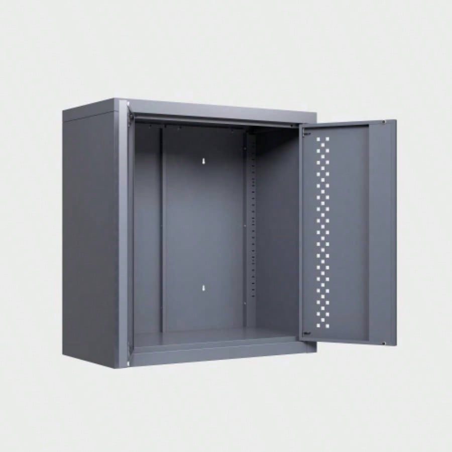 Metal garage cabinet with door, wall - mounted storage cabinet, floating cabinet basements, kitchens, and warehouses gray, 13.77 H
