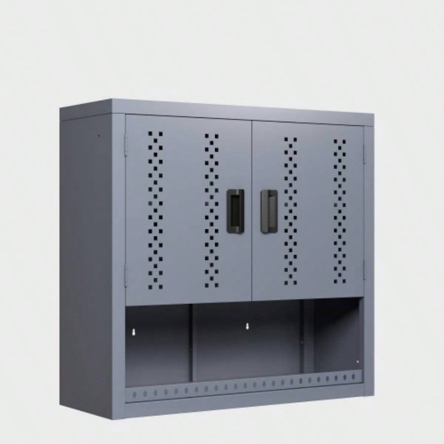 Metal garage cabinet with door, wall - mounted storage cabinet, floating cabinet basements, kitchens, and warehouses gray, 30.31 H
