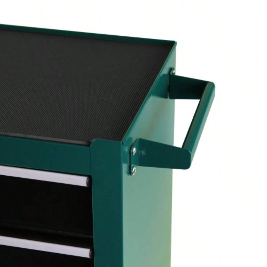 5 - Drawers Rolling Chest, Cabinet on Wheels with Keyed Locking System and Drawer Liners, Chest with Link and can be Combined to Large Cabinet Set, Warehouse, Garage
