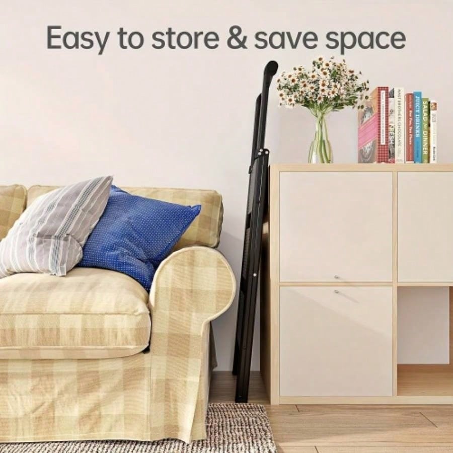 5 - step ladder folding step stool, 5 - step ladder with anti slip wide pedals, lightweight and easy to carry handle folding ladder, multi - purpose steel ladder, suitable home and office use