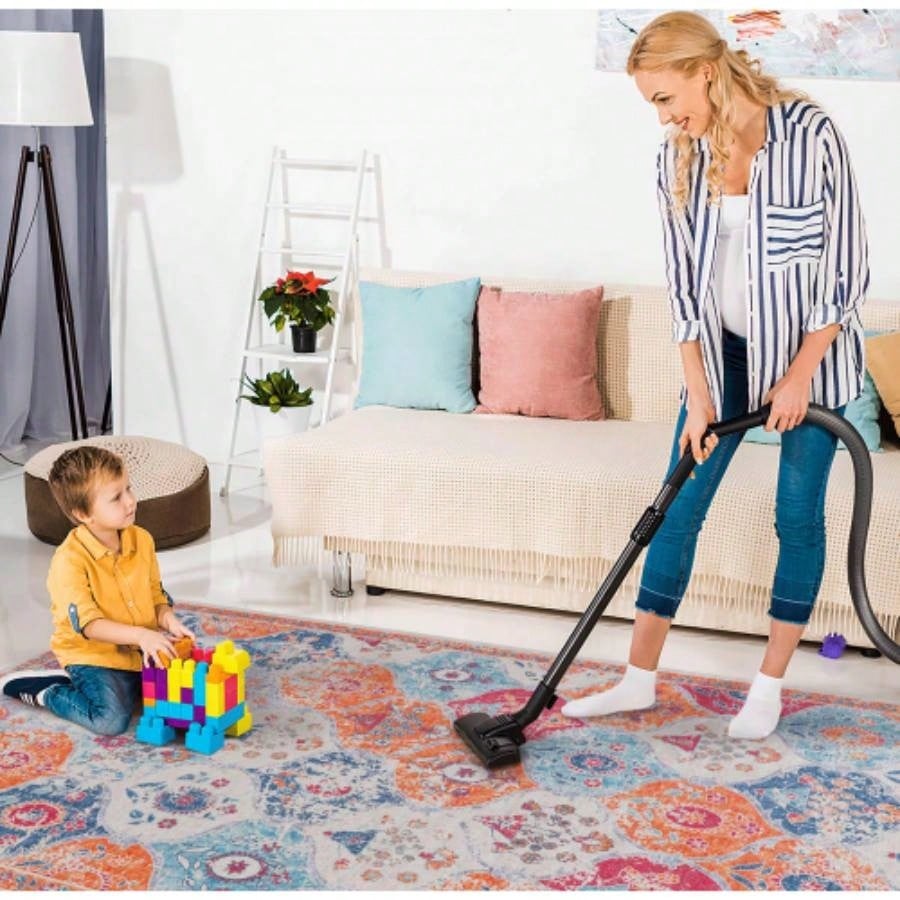 LOOM LUXE Area Rug 8x10 Home Decor, Washable Rug, Low - Pile, Non - Slip, Non - Shedding, Foldable, Kid Pet Friendly - Area Rugs living room, bedroom, kitchen 8x 10