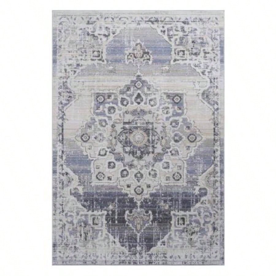 LOOM LUXE 8X10/Blue/Medallion Non - Shedding Living Room Bedroom Dining Home Office Stylish and Stain Resistant Area Rug