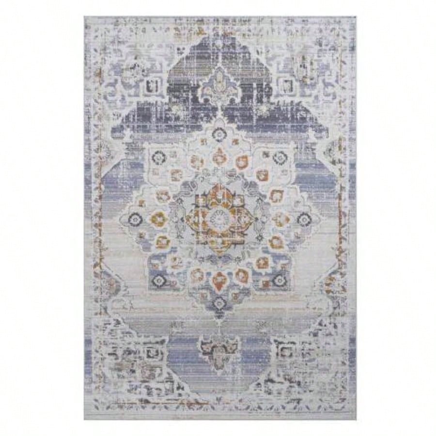 LOOM LUXE 8X10/Gold/Medallion Non - Shedding Living Room Bedroom Dining Home Office Stylish and Stain Resistant Area Rug