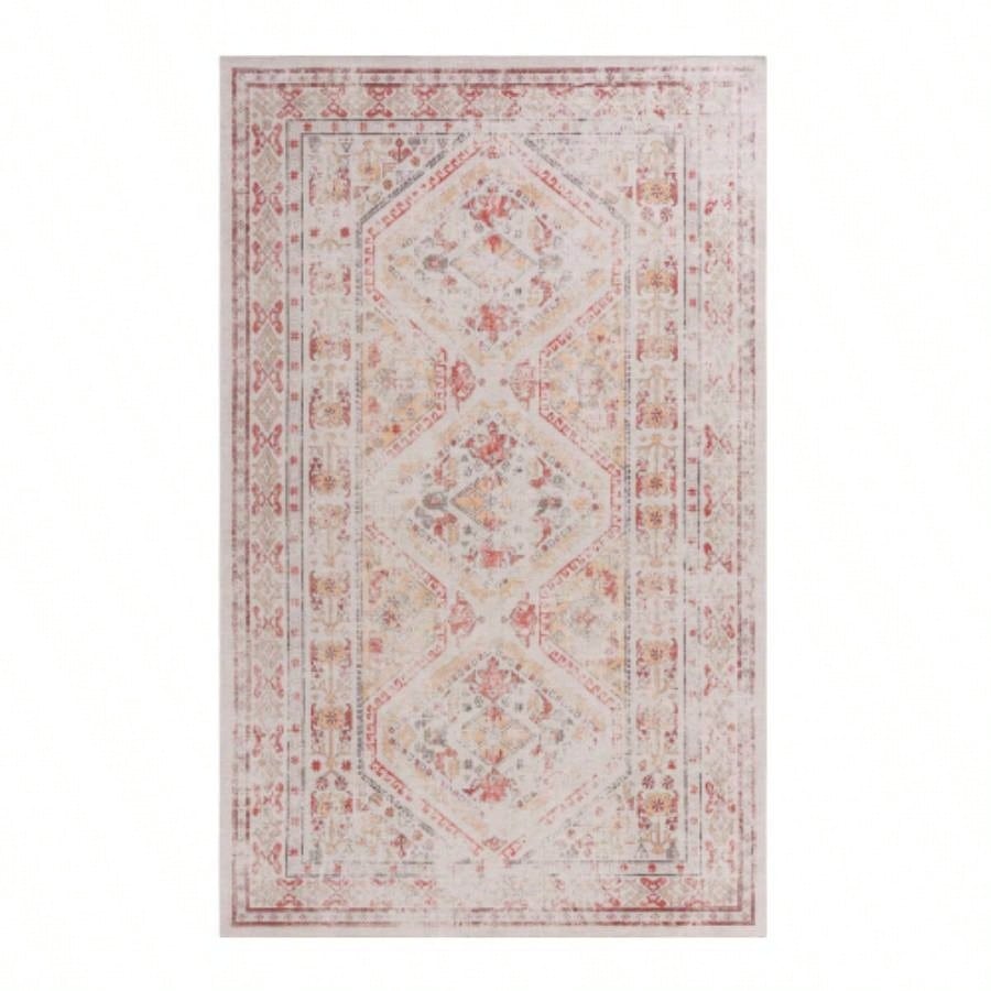 LOOM LUXE 8x10 Area Rugs Bedroom, Washable Rug, Low - Pile, Non - Slip, Non - Shedding, Foldable, Kid Pet Friendly - Area Rugs living room, bedroom, kitchen Beige, 8x10