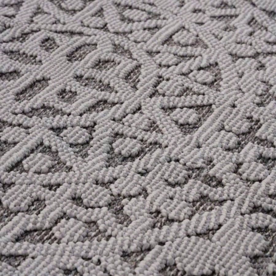 LOOM LUXE 8X10 Gray/White/Medallion Indoor/Outdoor Area Rug