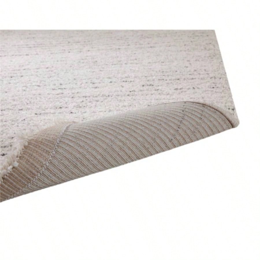 Ivory/ Charcoal Stripe Area Rug 5x8