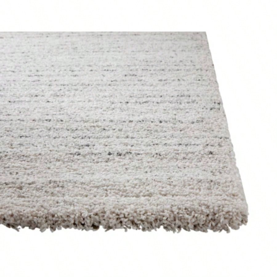 Ivory/ Charcoal Stripe Area Rug 5x8
