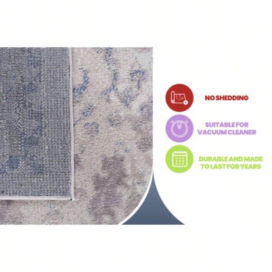 LOOM LUXE 8X10 Brown/Beige/Traditional Non - Shedding Living Room Bedroom Dining Home Office Stylish and Stain Resistant Area Rug