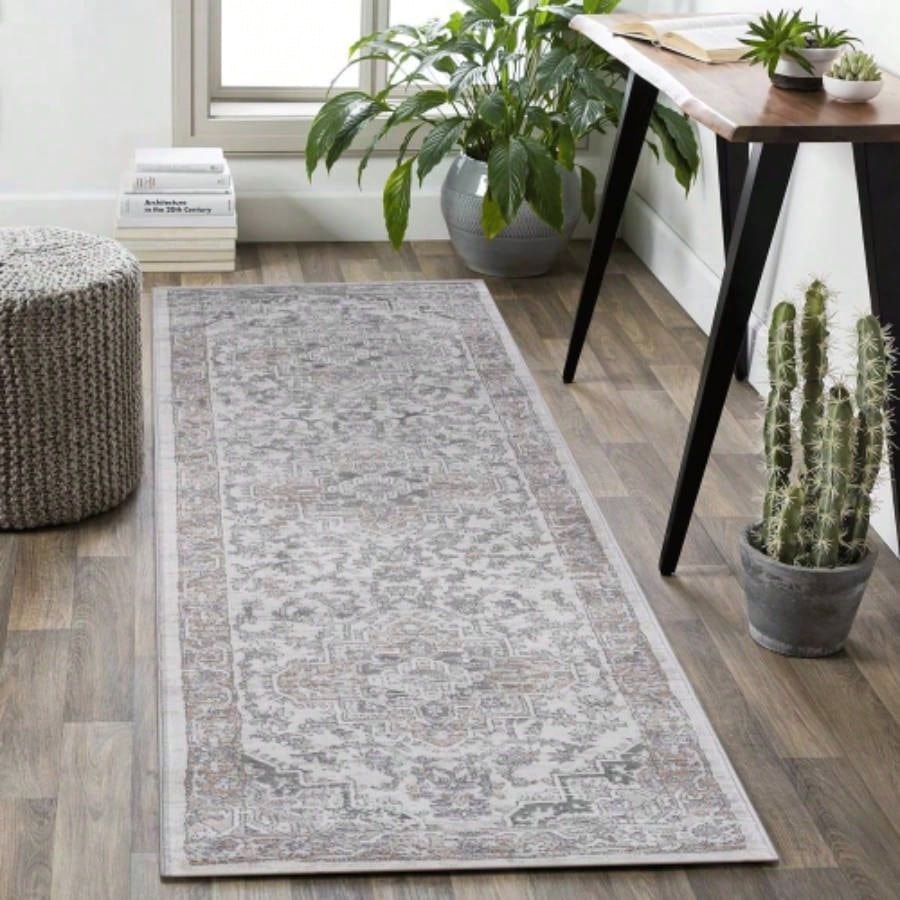 6x9 Ivory Beige Area Rug - Modern Living Room Decor