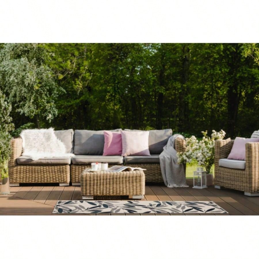Modern, Textured Cut Pile 53x 6 Rectangle Area Rug