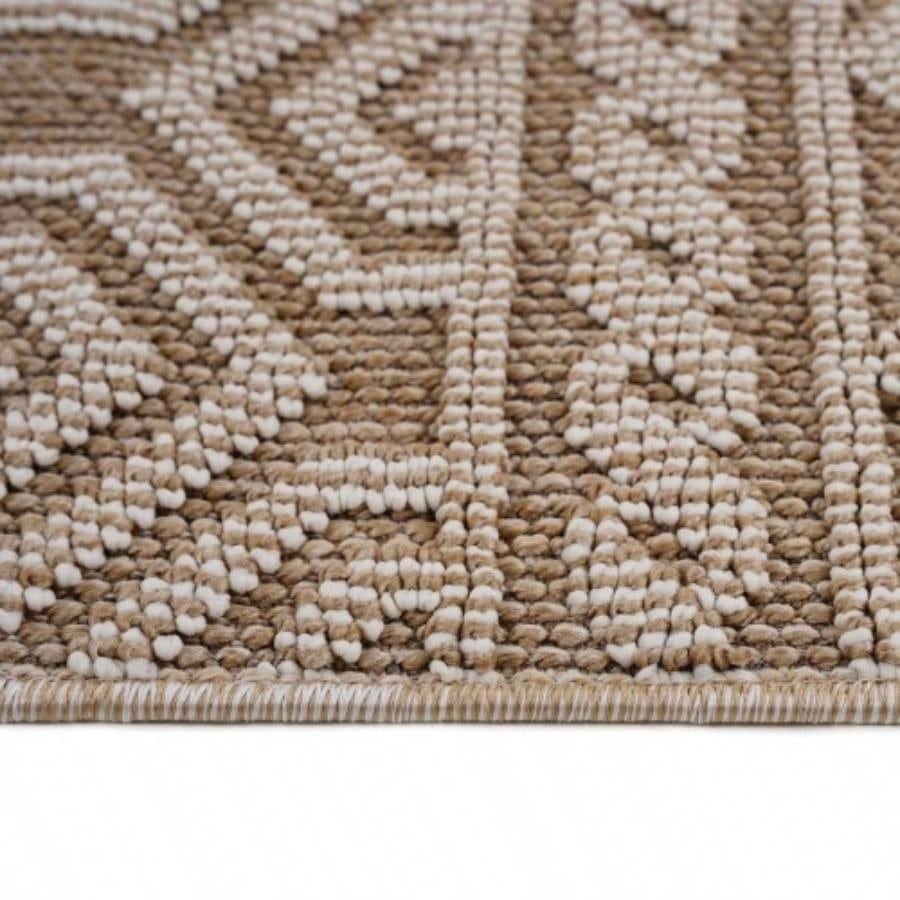 LOOM LUXE 8X10 Mocha/Geometric Indoor/Outdoor Area Rug