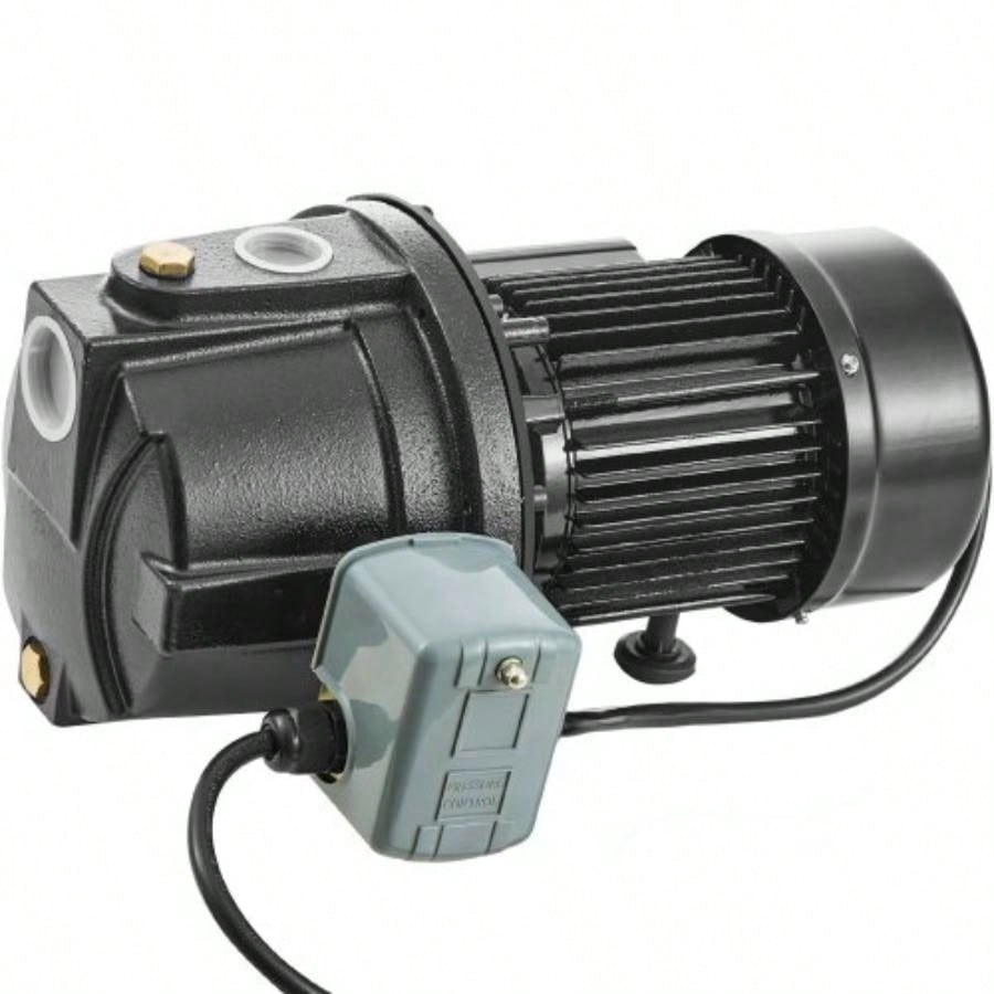 1HP Premium Cast Iron Shallow Well Jet Pump, 115 Volt, 17.6 GPM 164 FT Maximum Irrigation Pump, Agricultural Garden Irrigation System High - Rise Supply Shower Booster