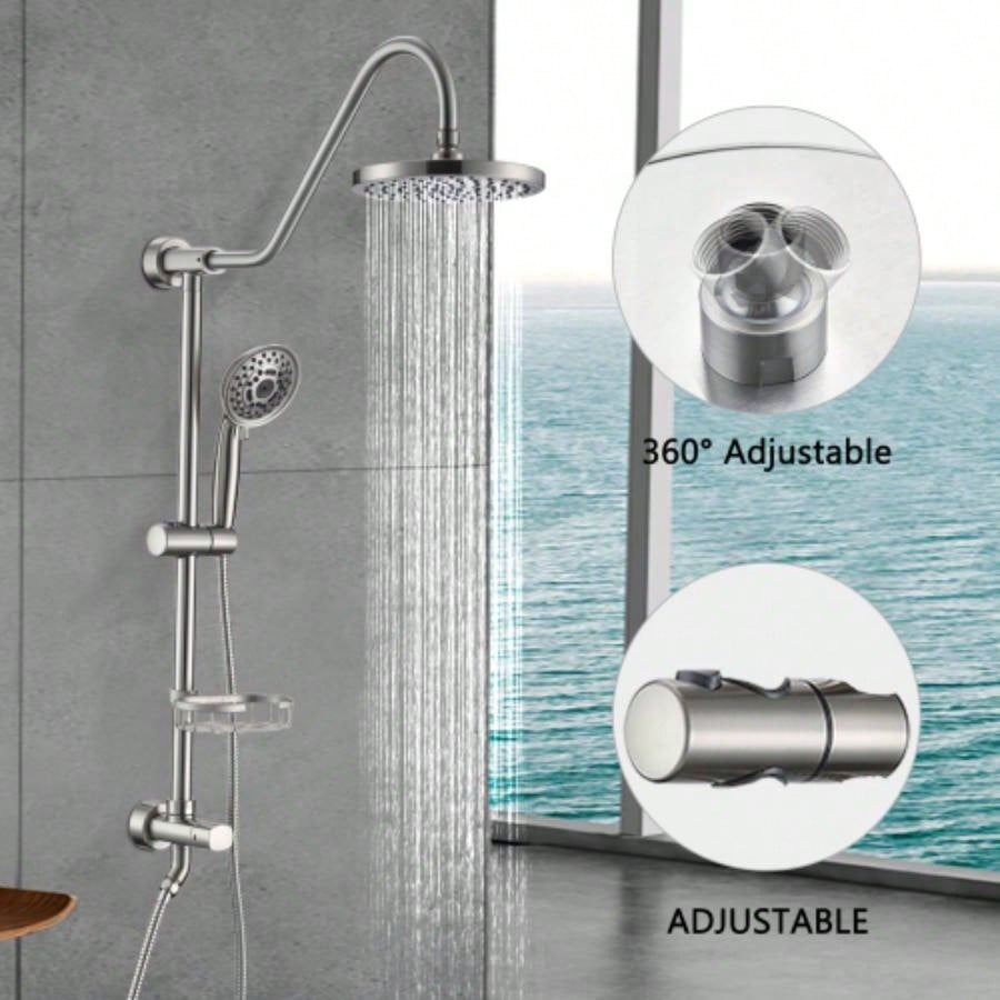 Shower with Handheld Shower System with 8 Rain Shower