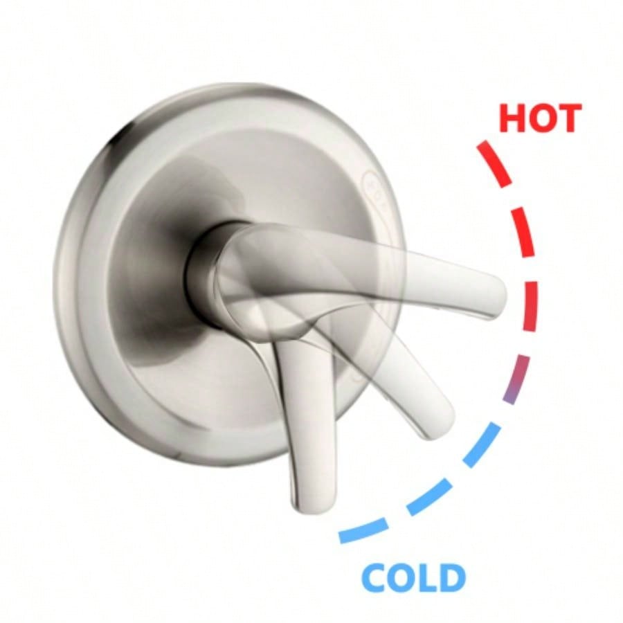 Shower with Handheld Shower System with 8 Rain Shower with Tub Spout Rough - in Included