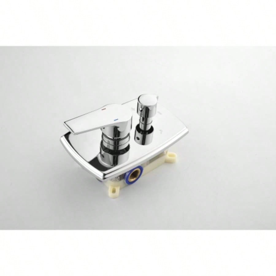 Shower System with Shower, Hand Shower, Slide Bar, Shower Arm, Hose, Trim, and Lever Handles