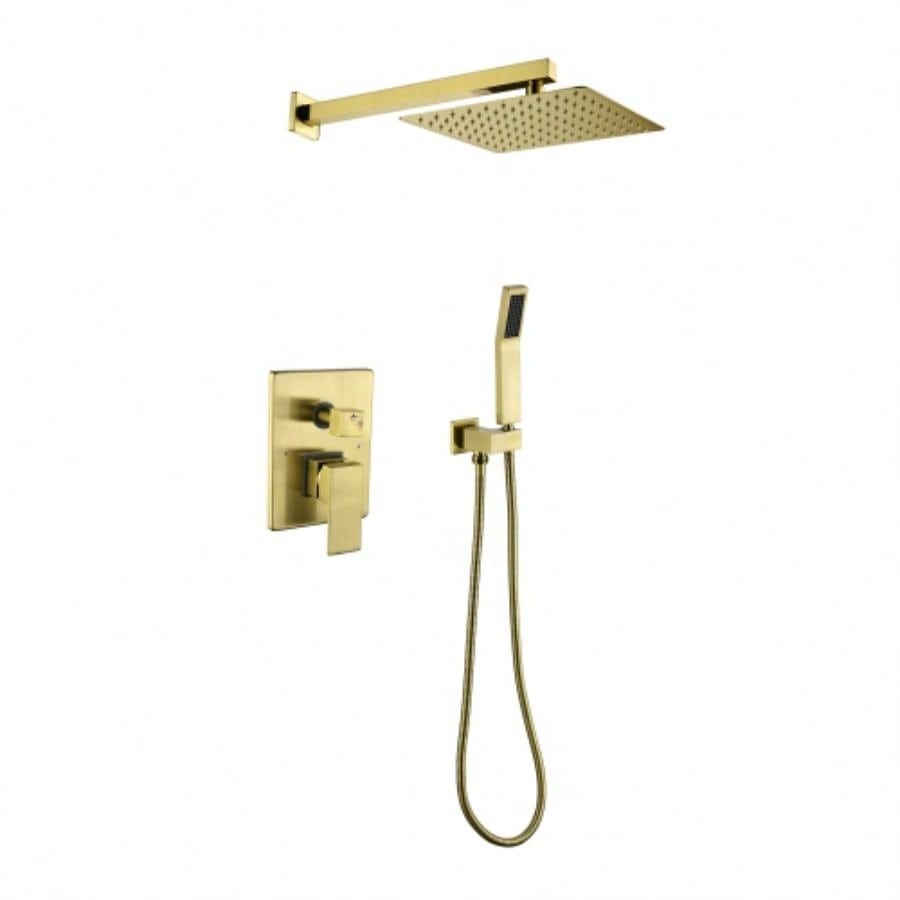 10 inch Shower Bathroom Luxury Rain Mixer Shower Complete Combo Set Wall Mounted