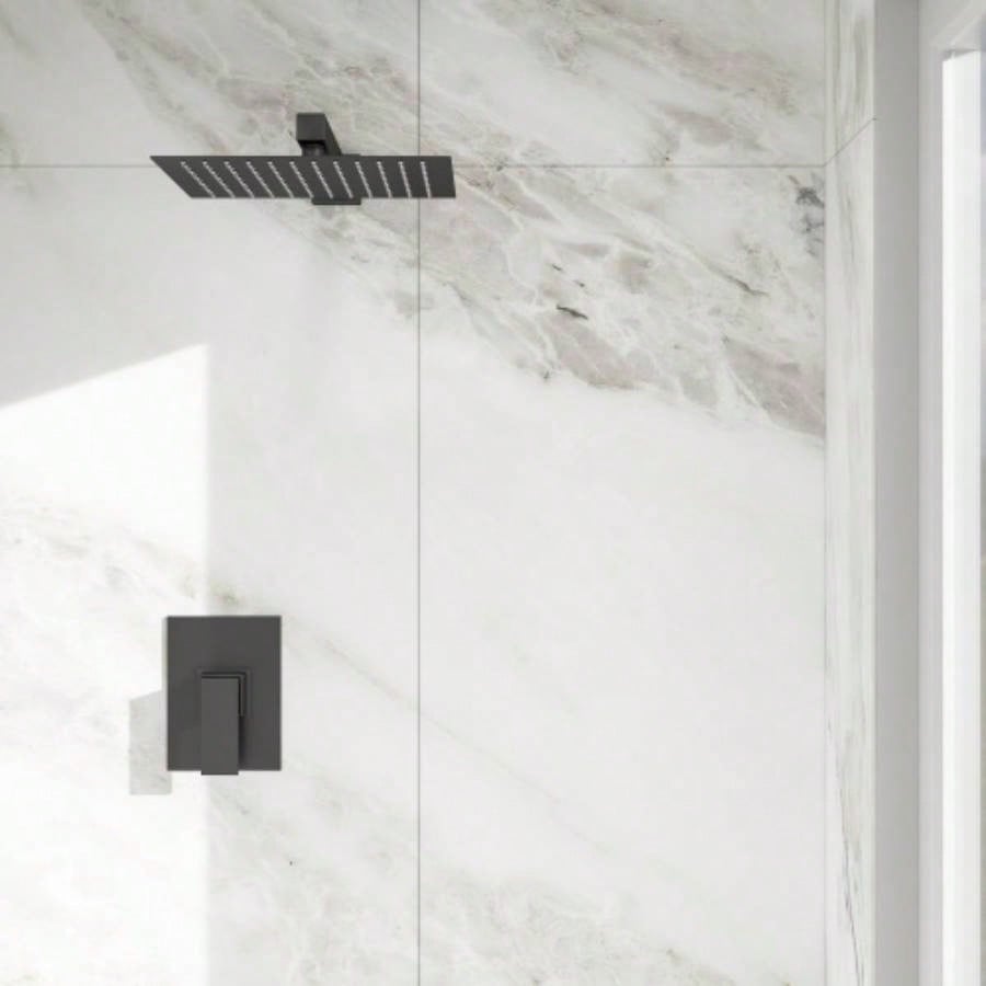 Shower Faucet Set, Shower System with 10 - Inch Rainfall Shower and Shower, Matte black
