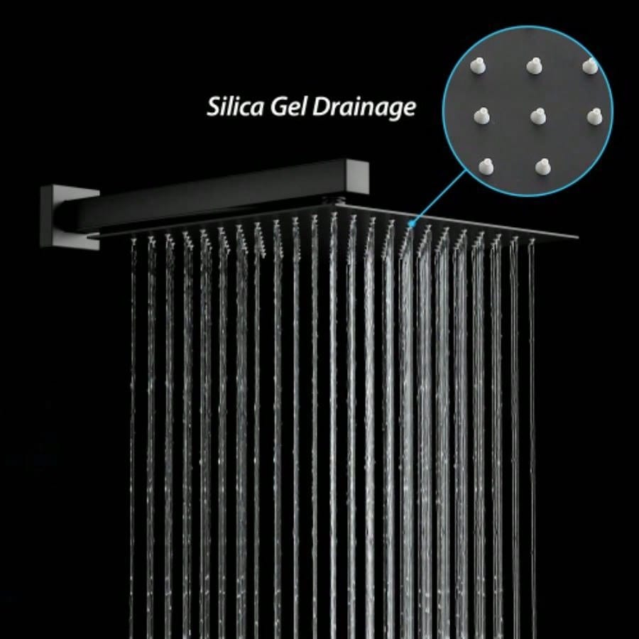 Shower Faucet Set, Shower System with 10 - Inch Rainfall Shower and Shower, Matte black