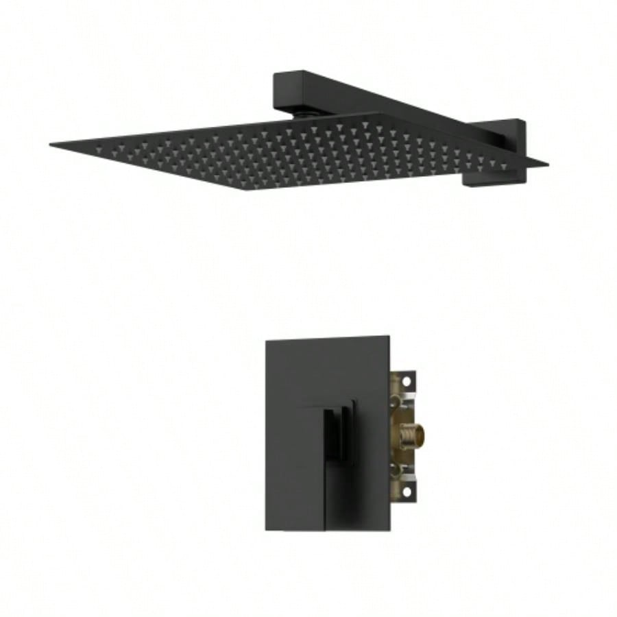 Shower Faucet Set, Shower System with 10 - Inch Rainfall Shower and Shower, Matte black