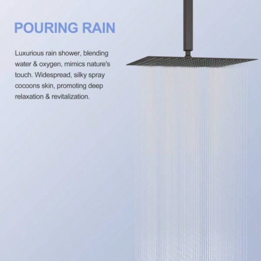16 Square Rainfall Shower, Wall/Ceiling Mounted, Oil - Rubbed Bronze