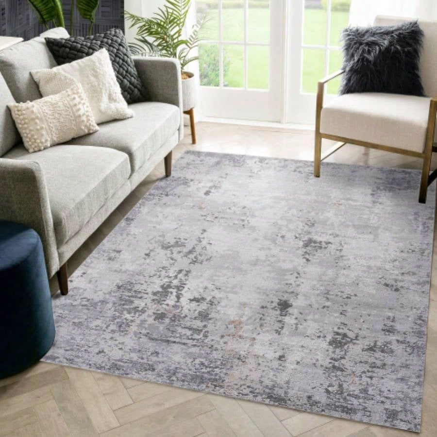LOOM LUXE 8X10 Ivory/Sand/Abstract Non - Shedding Living Room Bedroom Dining Home Office Stylish and Stain Resistant Area Rug
